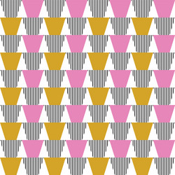 Stacked geometric shapes with striped pattern fill vector