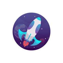 unidentified spaceship rocket using alien science vector image