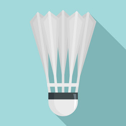 badminton shuttlecock icon flat style vector