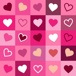 heart pattern pink colorful many shade color vector image