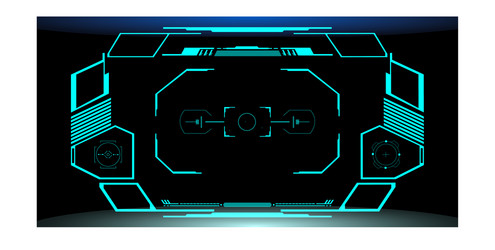 hud futuristic elements automatic virtual target vector image