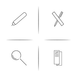 creative process and design simple linear icon vector image