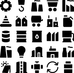 Industrial colored icons 1 vector