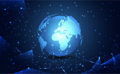 modern abstract network world science connection vector image