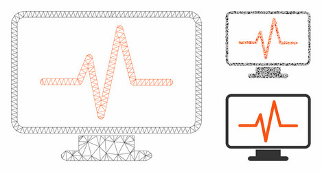 monitoring mesh network model and triangle vector image