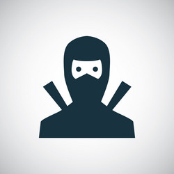 Ninja icon for web and ui on white background vector