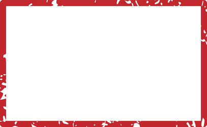 red grunge rectangular frame border with copy vector image