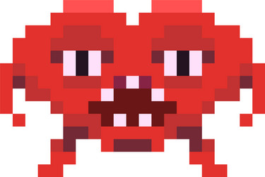 Retro Pixel Space Invader vector image
