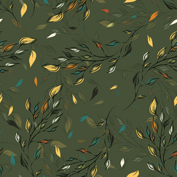 Seamless repeating autumn pattern twigs vector