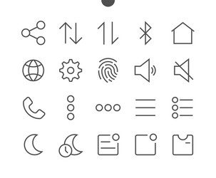 settings ui pixel perfect well-crafted thin vector image