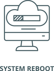 System reboot line icon linear concept vector