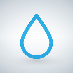 water or oil drop line icon outline sign linear vector