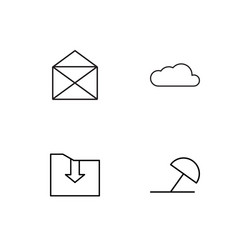web icons set vector image