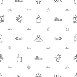 Creative icons pattern seamless white background vector