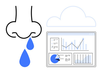 digital allergy concept data and analytics vector image