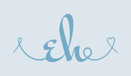 Jh initial wedding monogram calligraphy hand Vector Image