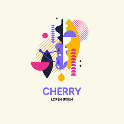graphics in a minimalistic style vector image