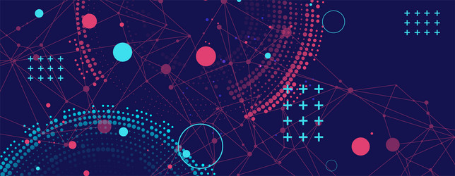 Halftone Science Data Network vector image