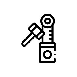 hammer icon thin linear style design isolated vector image