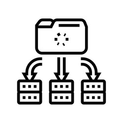 load balancer data center line icon vector image