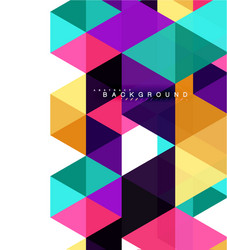 multicolored triangles abstract background mosaic vector image