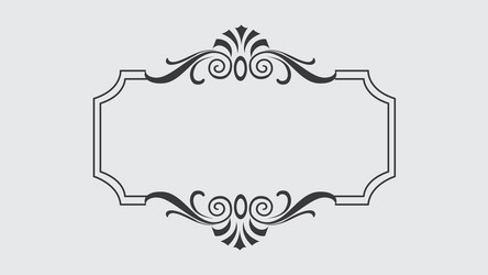 rectangular floral frame design vector image