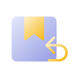 return parcel flat gradient two-color ui icon vector image