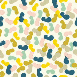 seamless pattern with beans withe vector image