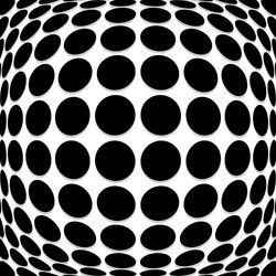 abstract circle pattern with convex protuberant vector image