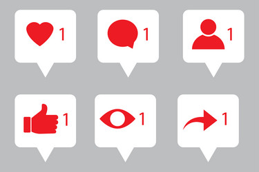 button for mobile app design like message icons vector image