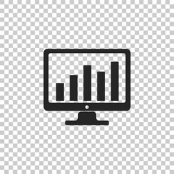 computer screen with financial charts and graphs vector image