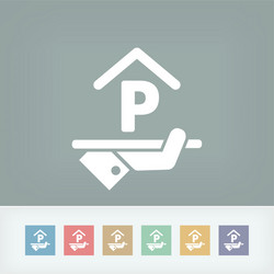 Hotel icon parking vector