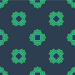line computer processor with microcircuits cpu vector image