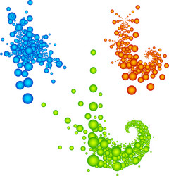 stylish fractal like elements abstract random vector image