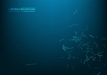abstract particles and lines plexus effect vector image