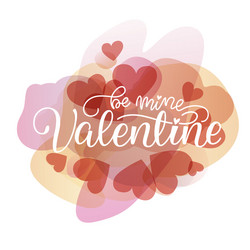 happy valentines day hand drawing lettering design Vector Image
