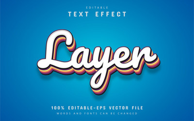 Layer text effect editable vector