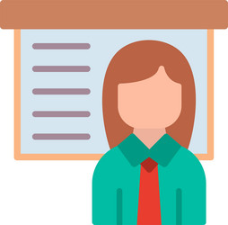lecture flat icon design vector image