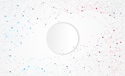 modern abstract circle white network science vector image