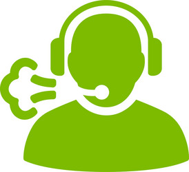 Operator message flat icon vector