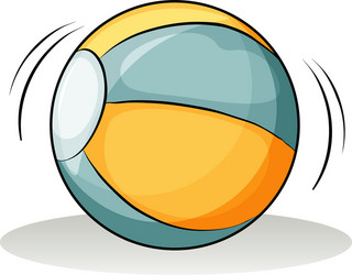 Rolling Ball on White Background Vector Image