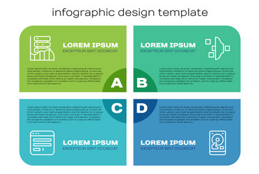 set line browser window server data web hosting vector image