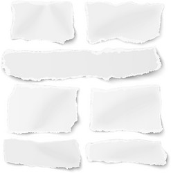 Set of different shapes blank paper scraps vector