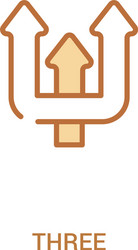 three concept 2 colored icon simple line element vector image