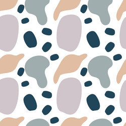 Abstract circle blots seamless pattern vector