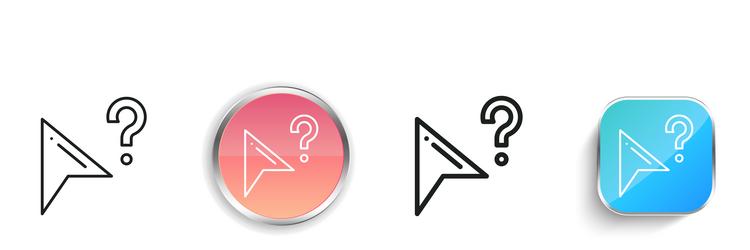 click icon thin linear regular and button style vector image