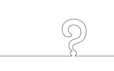 Continuous Line Question Mark vector image