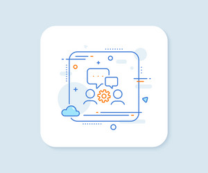 engineering team line icon engineer or architect vector image