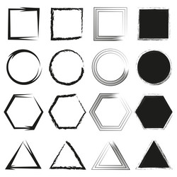 geometric frame set abstract shape collection vector image