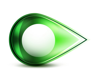 green glossy abstract pointer vector image